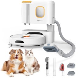 Robot Aspirador y Fregona Teendow D20S MAX+ con Autovaciado Navegación LiDAR 6000 Pa Control por Voz