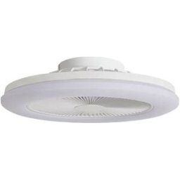Lindby Ventilador de techo con lámpara de plástico blanco