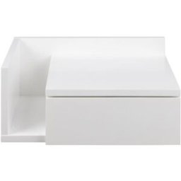 Hellin Mesita de noche ashlan 1 cajón 1 estante color blanco