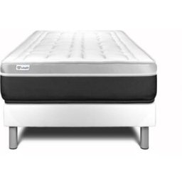 Vitalit Somier blanco + colchón con espuma viscoelástica 120 x 190