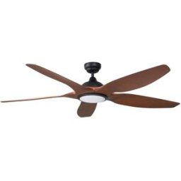 Lucande Ventilador de techo con lámpara de metal negro