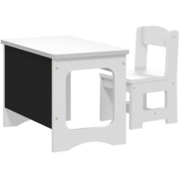 AIYAPLAY Mesa y silla infantil 67x39x44 cm blanco