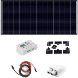 Kit fotovoltaico alcapower 200w con regulador pwm 20a para caravanas