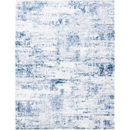 Safavieh Alfombra contemporáneo de polipropileno blanco/azul, 236 x 305 cm