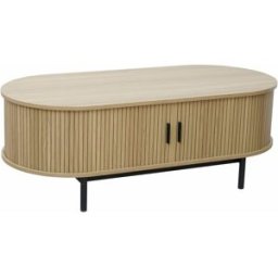 Oviala Mesa de centro de mdf con decoración de melamina beige