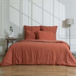 Febronie Juego de cama (50x70) algodón rojo toscano 240x220
