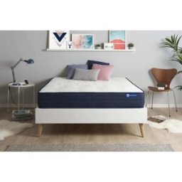 Actisom Colchón blanco con espuma viscoelástica 133 x 183