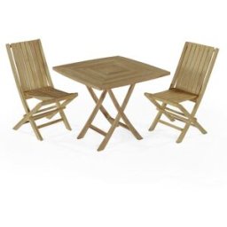 TECK Attitude Conjunto de muebles de jardín de teca maciza 2 personas