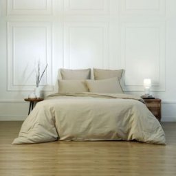 Febronie Juego de cama (65x65) algodón beige arena 240x220