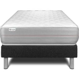 Vitalit Somier negro + colchón con espuma viscoelástica 120 x 190