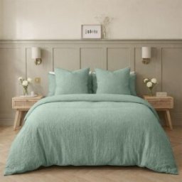 Febronie Funda nórdica algodón verde celadón 200x200