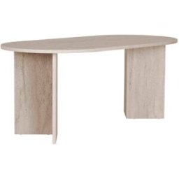 Calicosy Mesa de comedor bordes redondeados l180 cm - travertino