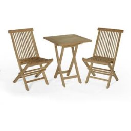 TECK Attitude Conjunto de muebles de jardín de teca maciza 2 plazas