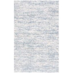 Safavieh Alfombra de poliéster blanco/azul, 165 x 231 cm