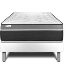 Vitalit Somier blanco + colchón con espuma viscoelástica 120 x 190