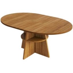 Urban Meuble Mesa de comedor extensible redonda efecto madera 110-150 cm