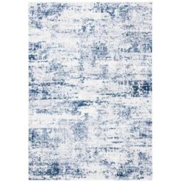 Safavieh Alfombra contemporáneo de polipropileno blanco/azul, 183 x 274 cm