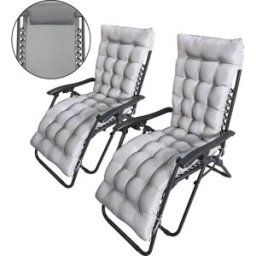 Habitat & Jardin Sillón de jardín gris 160 x 64 x 109 cm