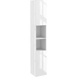 Kleankin Columna de baño 30x30x81.5 cm blanco brillante