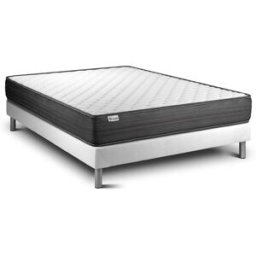 Vitalit Somier blanco + colchón con espuma viscoelástica 150 x 190