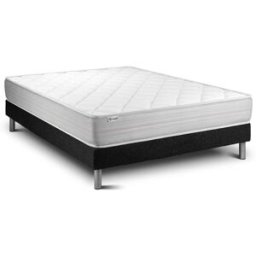 Vitalit Somier negro + colchón con espuma viscoelástica 150 x 190