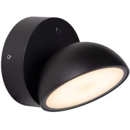 Lucide Lámpara de pared de metal con 1 led integrado, negro