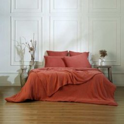 Febronie Funda nórdica algodón rojo toscano 240x220