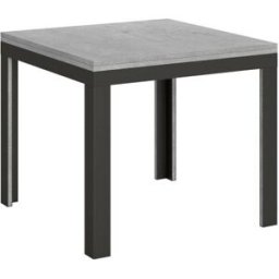 Itamoby Mesa tipo libro 90x90/180 cm efecto madera gris cemento, hierro