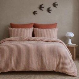 Febronie Juego de cama (65x65) algodón terracotta 240x220