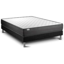 Vitalit Somier negro + colchón con espuma viscoelástica 160 x 190