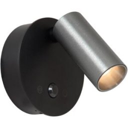 Lucide Foco de pared de aluminio con 1 led integrado, hierro gris