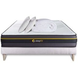Sleepfit Pack colchón blanco espuma viscoelástica 140 x 190