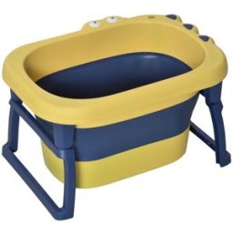 Homcom Bañera para bebé 75.3x55.4x43 cm amarillo y azul