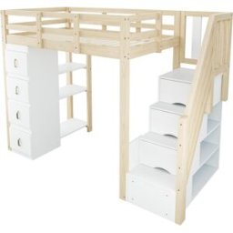 ComfortXL Cama alta infantil con cajones y almacenaje 90 x 200 cm