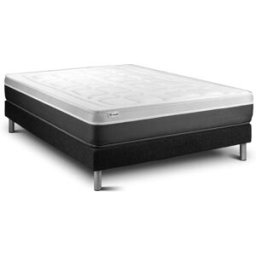 Vitalit Somier negro + colchón con espuma viscoelástica 150 x 190