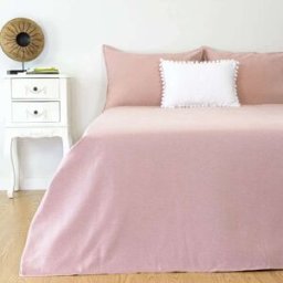 Casa da Laura Funda nórdica geométrico 100% algodón rosa cama 105 cm (180 x 220 cm