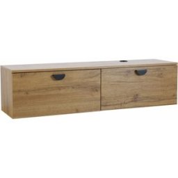 Oviala Mueble de tv de pared industrial de 120 cm en madera