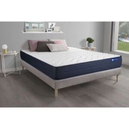 Actisom Somier gris + colchón con espuma viscoelástica 120 x 195