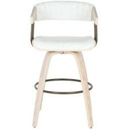 NIYLO Taburete de madera blanco 51x47x94 cm