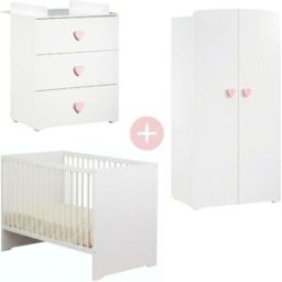 Baby Price Conjunto de muebles para bebé con cuna 120x60cm