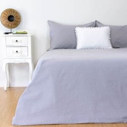 Casa da Laura Funda nórdica rombos 100% algodón gris cama 90 cm (160 x 220 cm 1 co