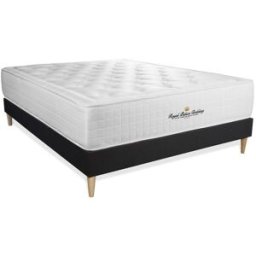 Royal palace bedding Somier negro + colchón con espuma viscoelástica 150 x 195