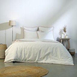 Febronie Juego de cama (65x65) algodón blanco / rojo 240x220