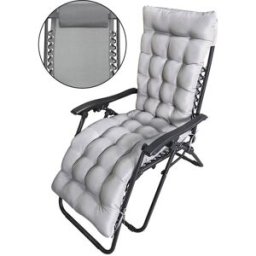 Habitat & Jardin Sillón de jardín gris 160 x 64 x 109 cm