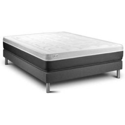 Vitalit Somier gris + colchón con espuma viscoelástica 160 x 190
