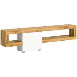 ebuy24 Estantería de techo 1 puerta 2 compartimentos color blanco