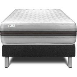Vitalit Somier negro + colchón con espuma viscoelástica 120 x 190