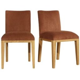 Robin des Bois Conjunto de 2 sillas de estilo contemporáneo en roble ardilla