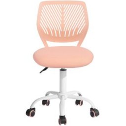 Urban Meuble Silla de oficina ergonómica rosa con ruedas