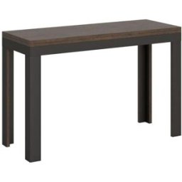 Itamoby Mesa tipo libro 120/200x45/90 cm efecto madera nogal, hierro